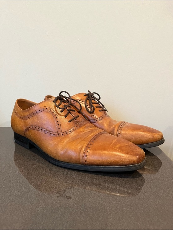 Other - Cognac Brown Leather Cap Toe
Oxford Dress Shoes Men's Size 10 Brogue